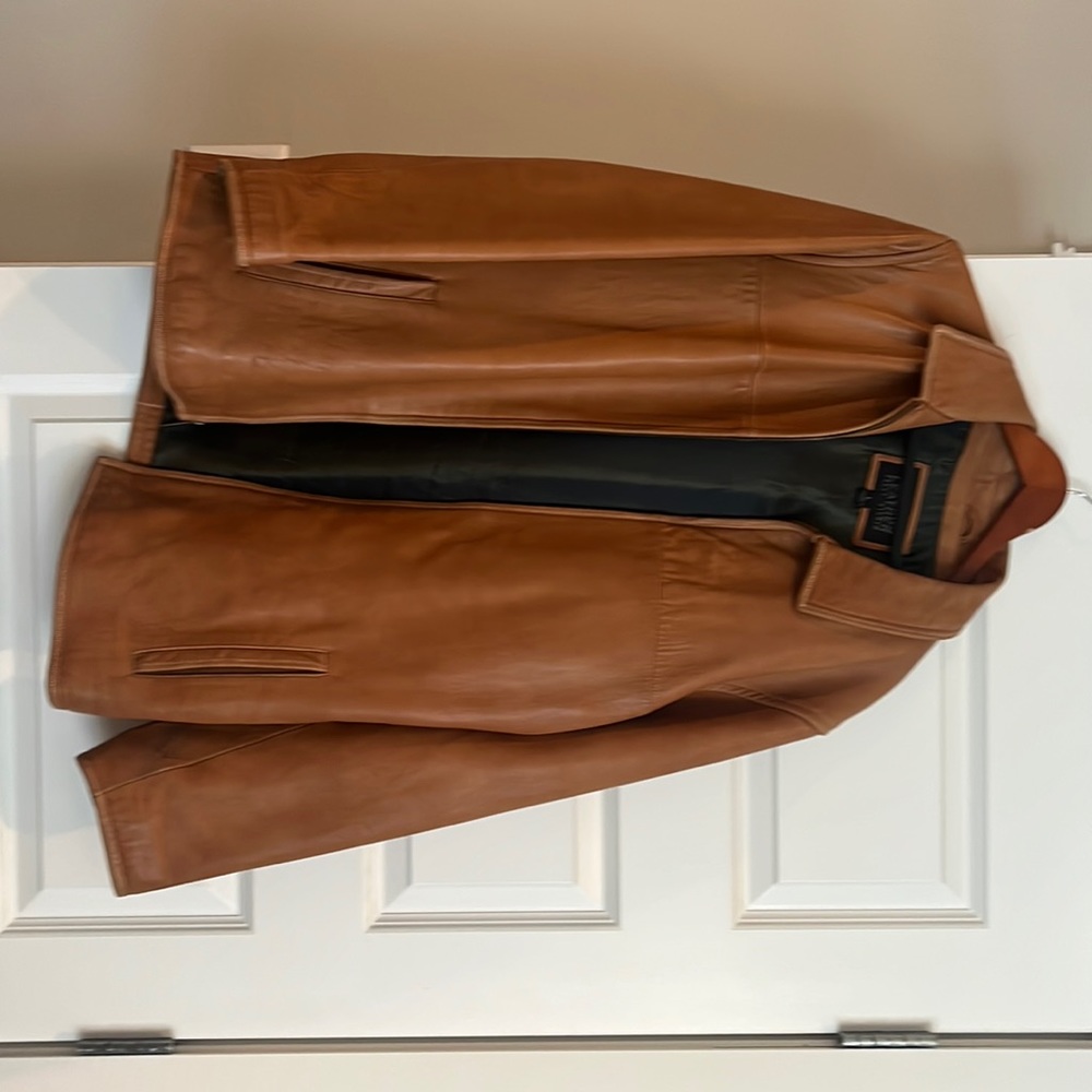 Wilson leather orange brown jacket